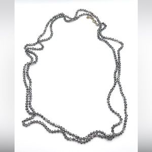 LOFT Gray Beaded Necklace